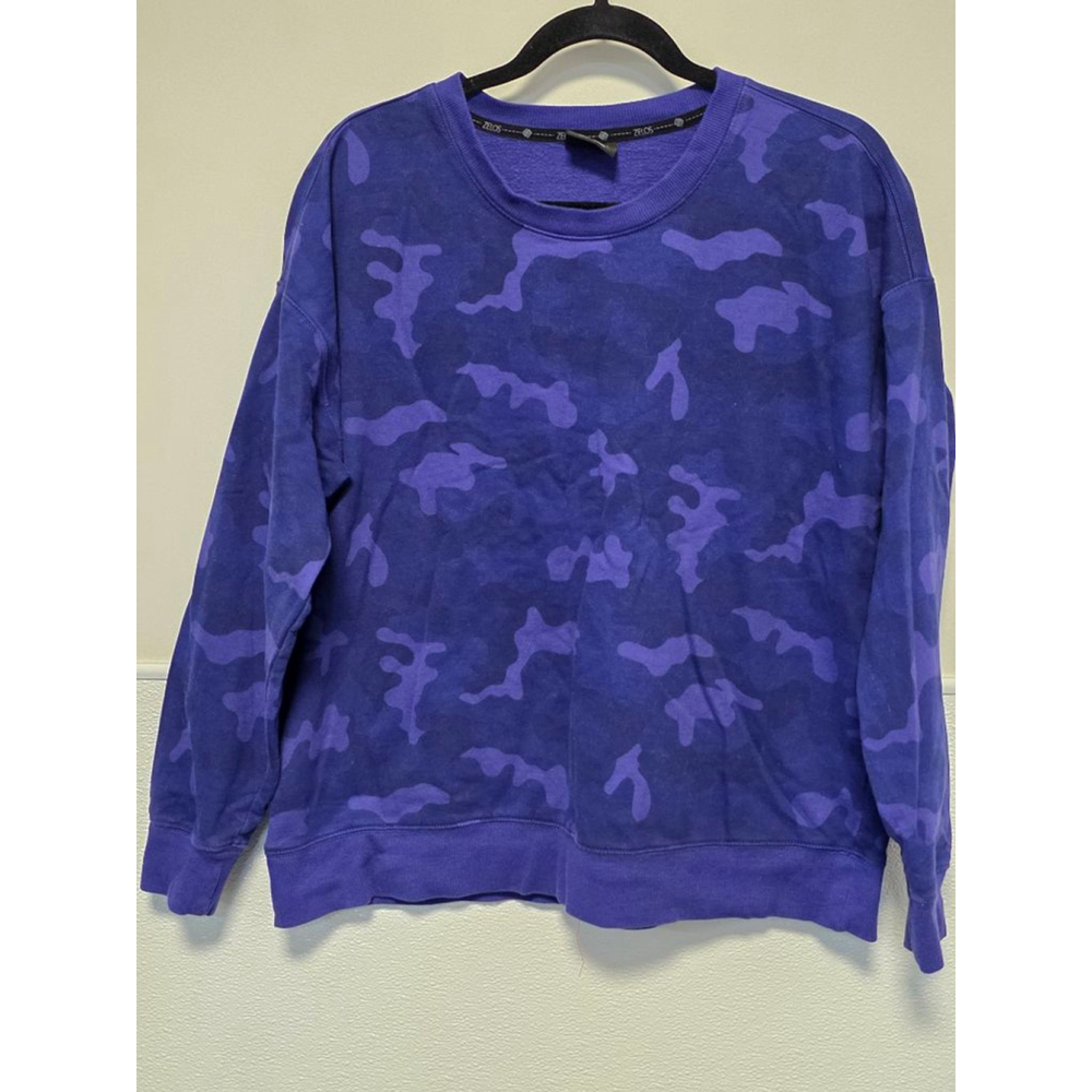Women's Zelos Purple‎ Camo Crewneck Sweatshirt Plus Size 1X